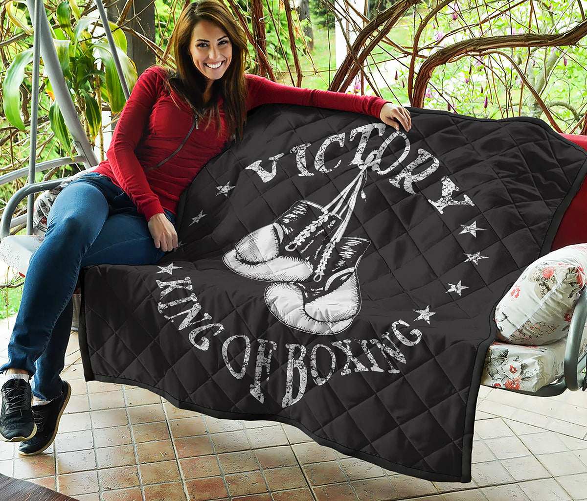 Victory King Of Boxing Print Quilt
