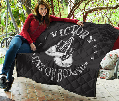 Victory King Of Boxing Print Quilt