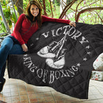 Victory King Of Boxing Print Quilt
