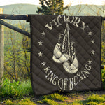 Victory King Of Boxing Print Quilt