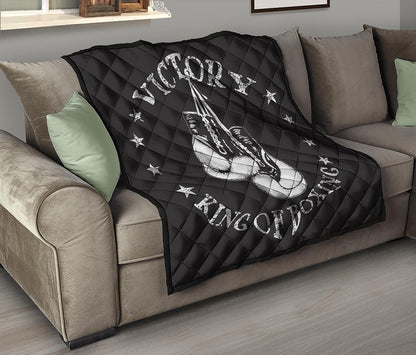 Victory King Of Boxing Print Quilt