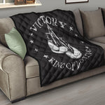 Victory King Of Boxing Print Quilt