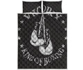 Victory King Of Boxing Print Quilt Bed Set