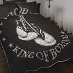 Victory King Of Boxing Print Quilt Bed Set