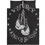 Victory King Of Boxing Print Quilt Bed Set