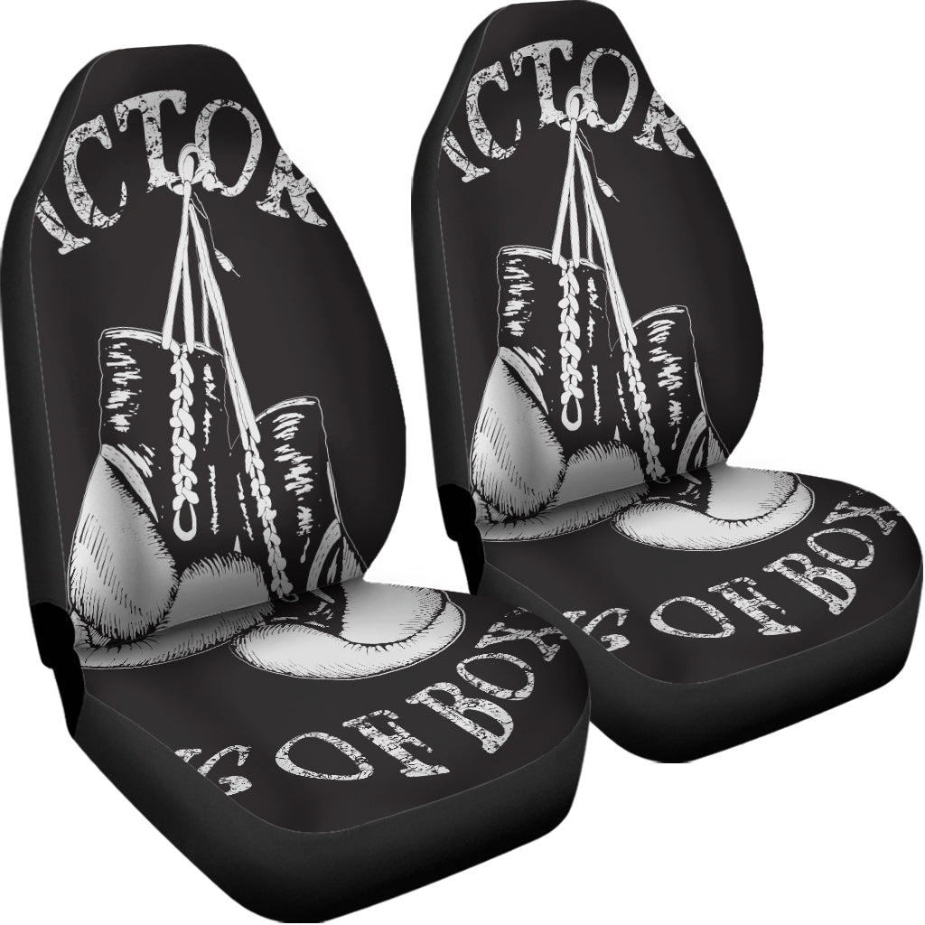 Victory King Of Boxing Print Universal Fit Car Seat Covers