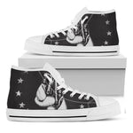 Victory King Of Boxing Print White High Top Shoes