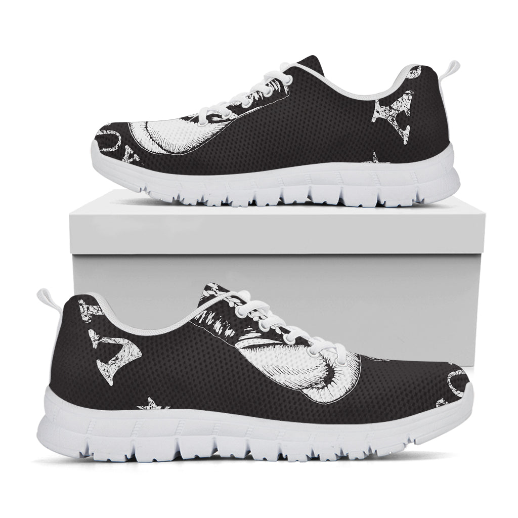 Victory King Of Boxing Print White Sneakers