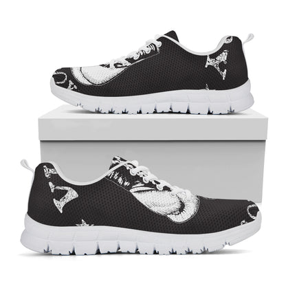 Victory King Of Boxing Print White Sneakers