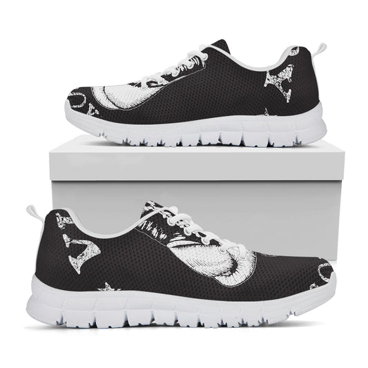 Victory King Of Boxing Print White Sneakers