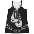 Victory King Of Boxing Print Women's Racerback Tank Top
