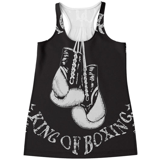 Victory King Of Boxing Print Women's Racerback Tank Top