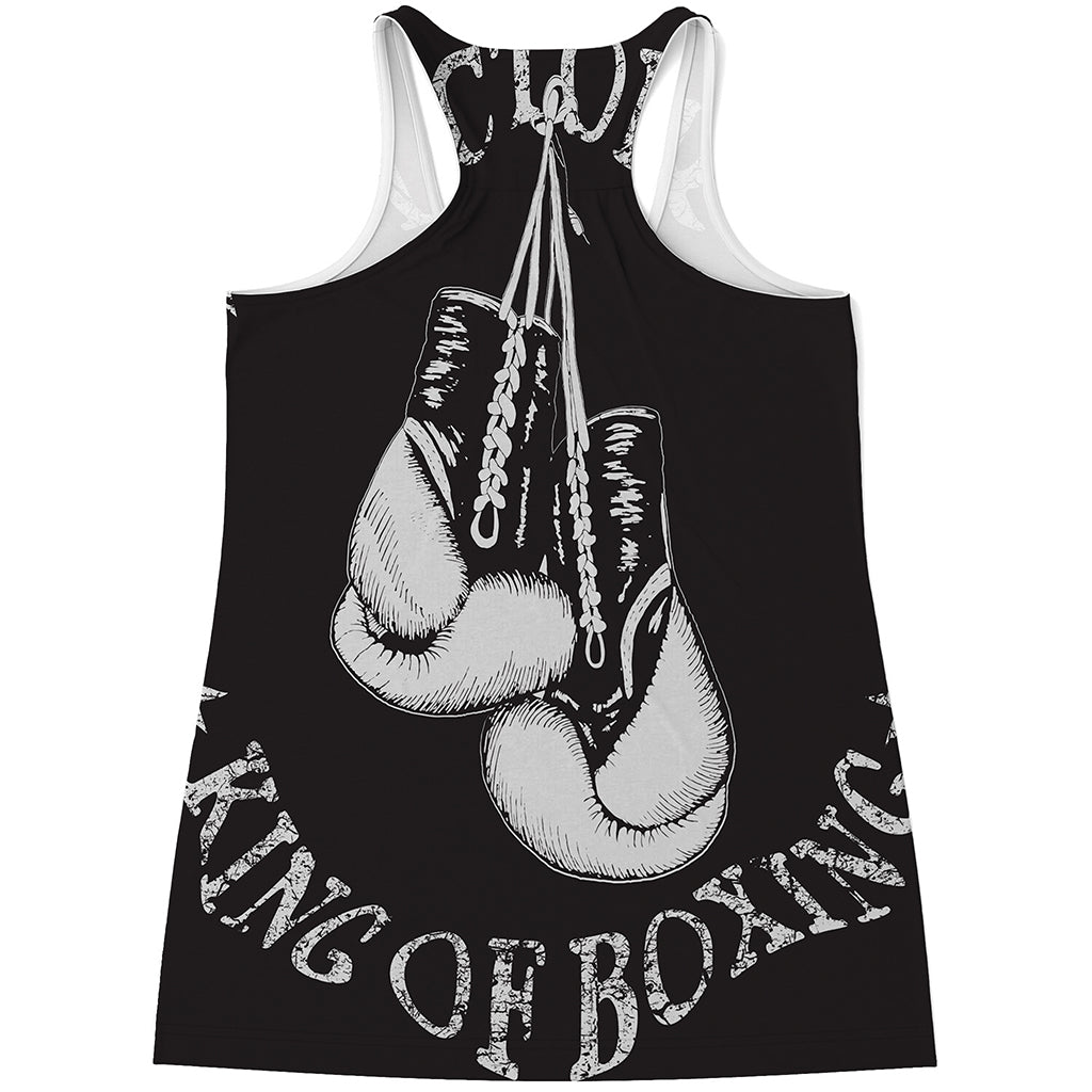 Victory King Of Boxing Print Women's Racerback Tank Top