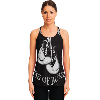 Victory King Of Boxing Print Women's Racerback Tank Top