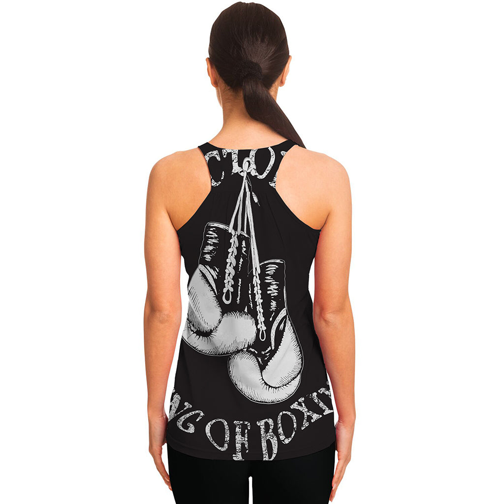 Victory King Of Boxing Print Women's Racerback Tank Top