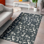 Video Game Devices Pattern Print Area Rug