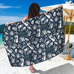 Video Game Devices Pattern Print Beach Sarong Wrap