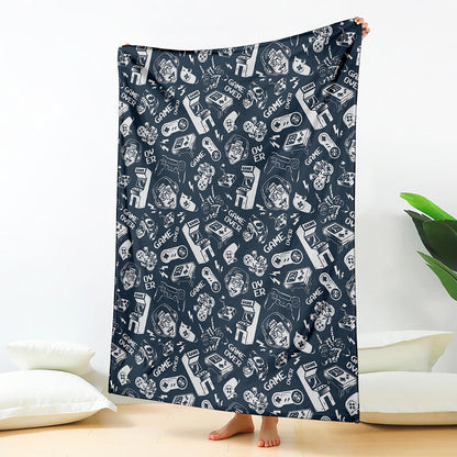 Video Game Devices Pattern Print Blanket