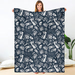 Video Game Devices Pattern Print Blanket