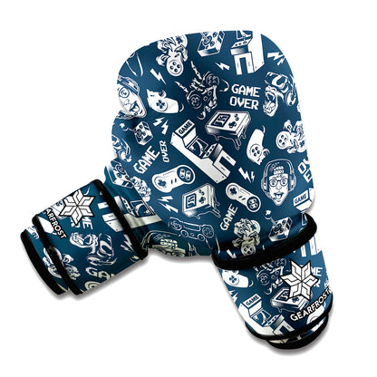 Video Game Devices Pattern Print Boxing Gloves