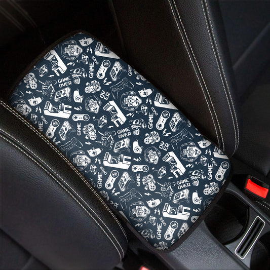Video Game Devices Pattern Print Car Center Console Cover