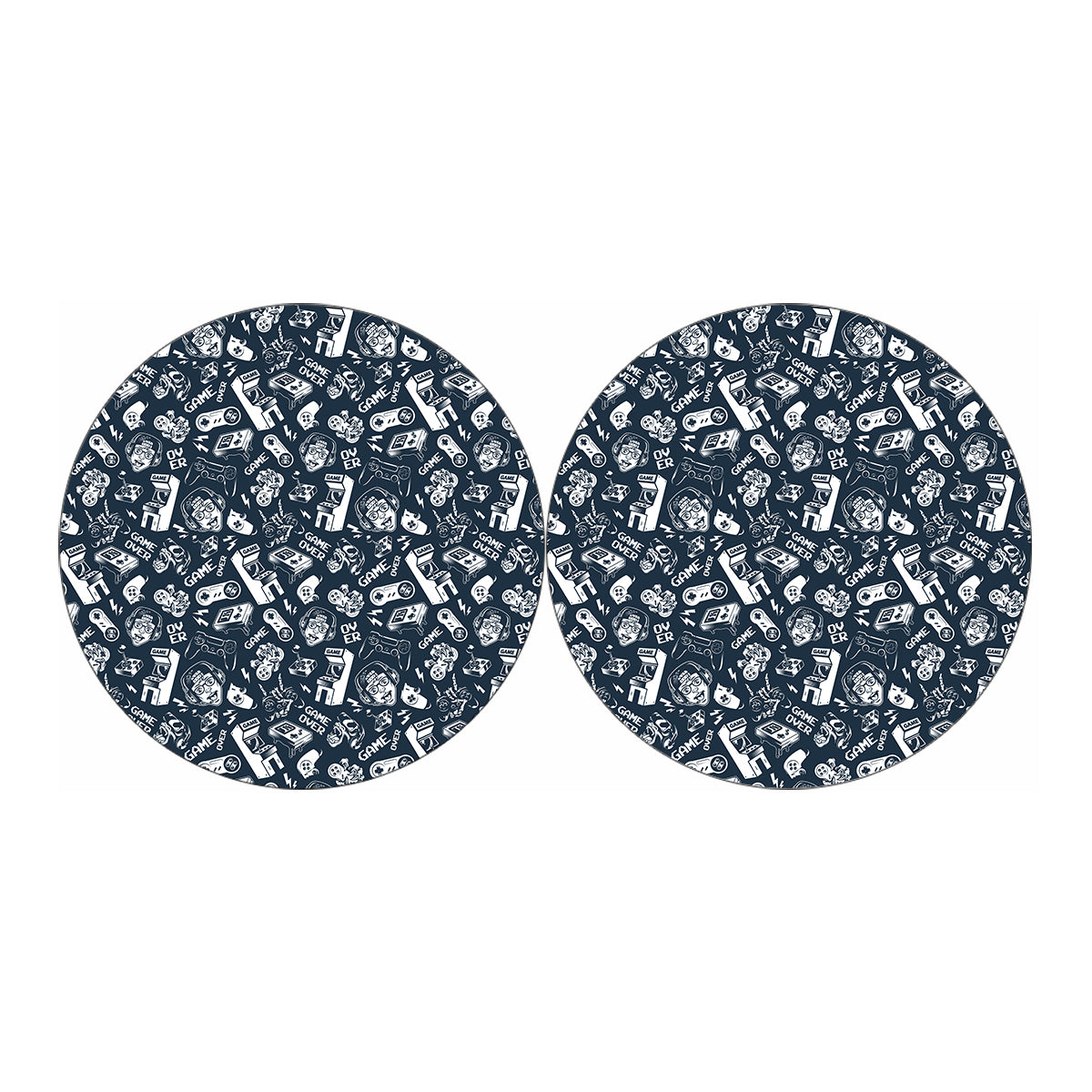 Video Game Devices Pattern Print Car Coasters