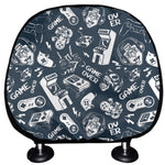 Video Game Devices Pattern Print Car Headrest Covers