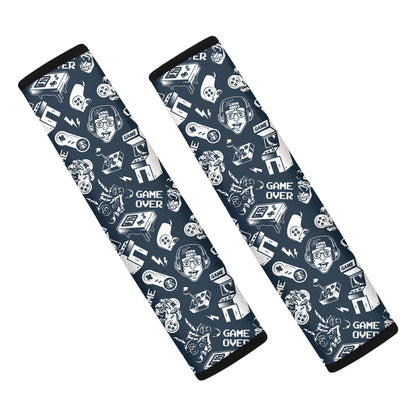 Video Game Devices Pattern Print Car Seat Belt Covers