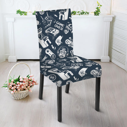 Video Game Devices Pattern Print Dining Chair Slipcover