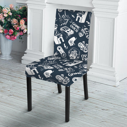 Video Game Devices Pattern Print Dining Chair Slipcover