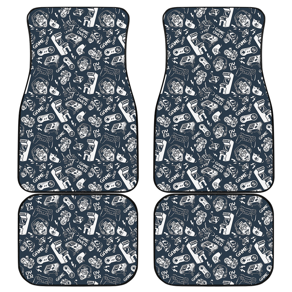 Video Game Devices Pattern Print Front and Back Car Floor Mats