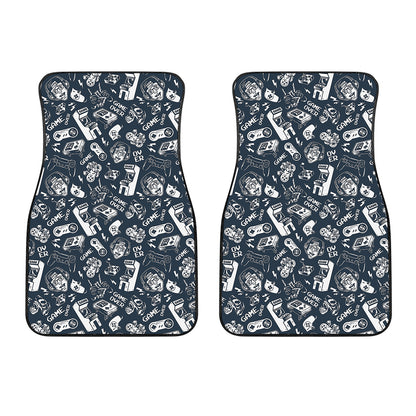 Video Game Devices Pattern Print Front Car Floor Mats