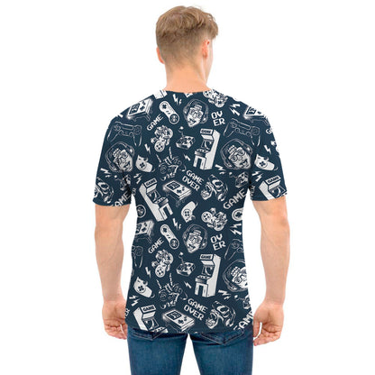Video Game Devices Pattern Print Men's T-Shirt