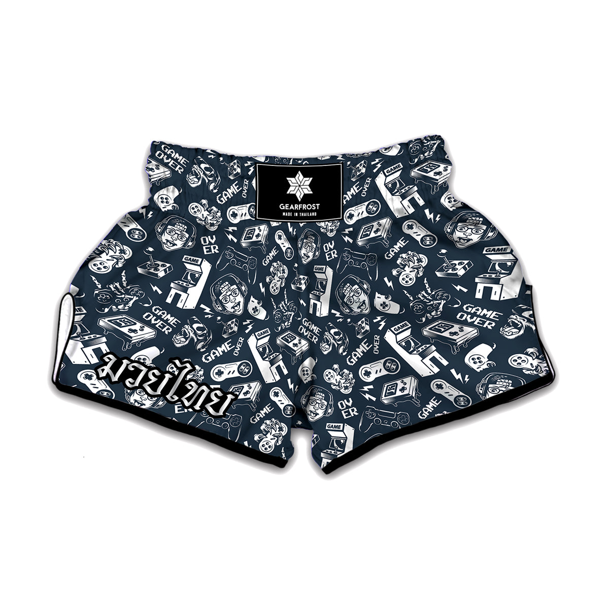 Video Game Devices Pattern Print Muay Thai Boxing Shorts