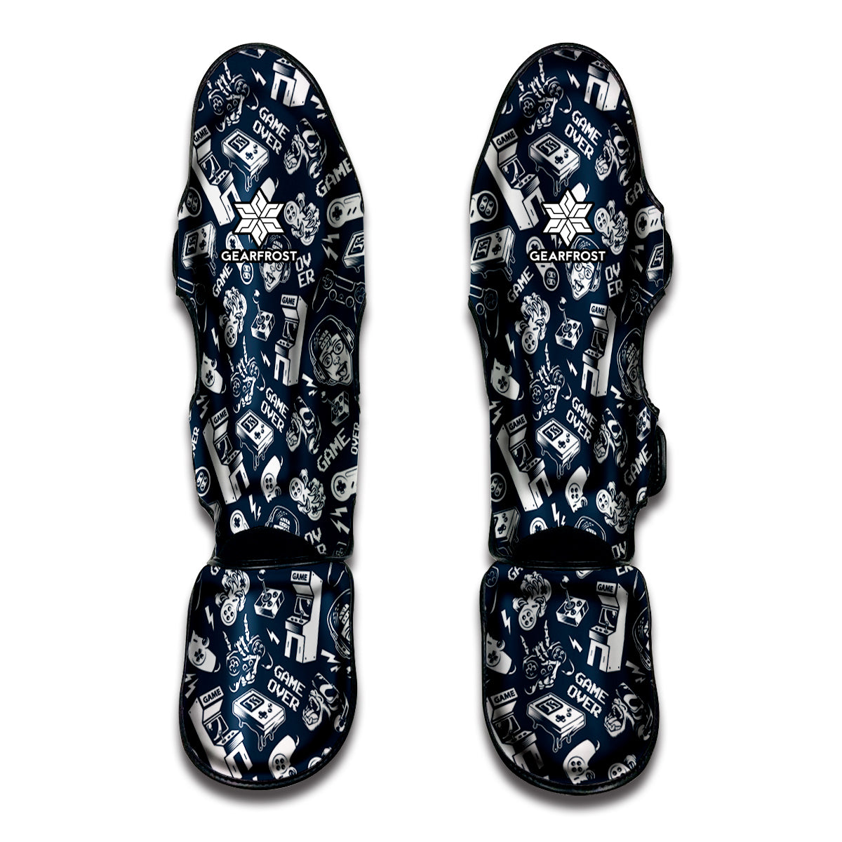 Video Game Devices Pattern Print Muay Thai Shin Guard