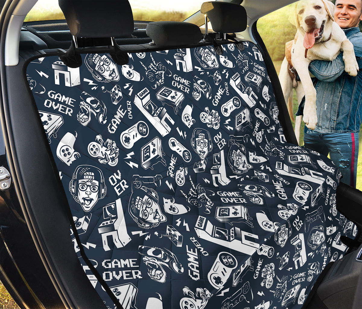 Video Game Devices Pattern Print Pet Car Back Seat Cover
