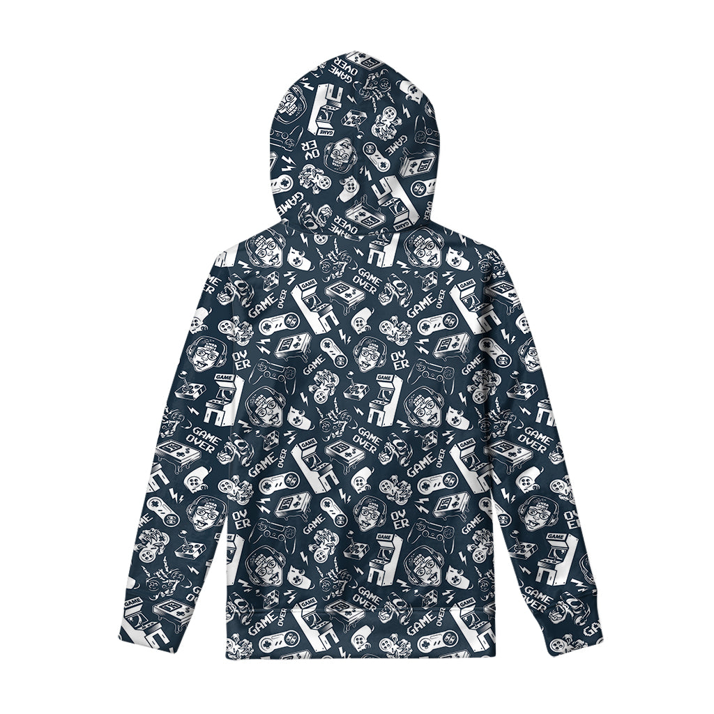 Video Game Devices Pattern Print Pullover Hoodie