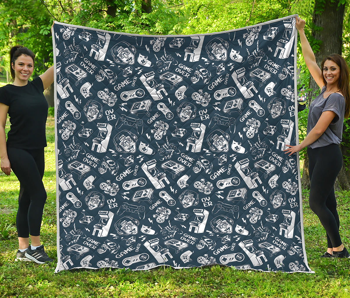 Video Game Devices Pattern Print Quilt