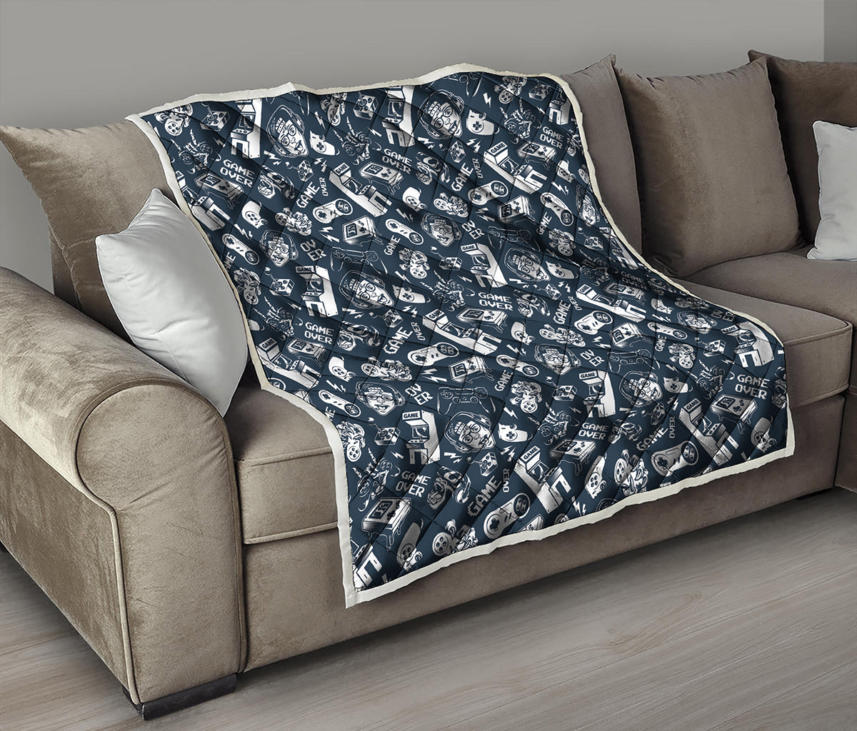 Video Game Devices Pattern Print Quilt