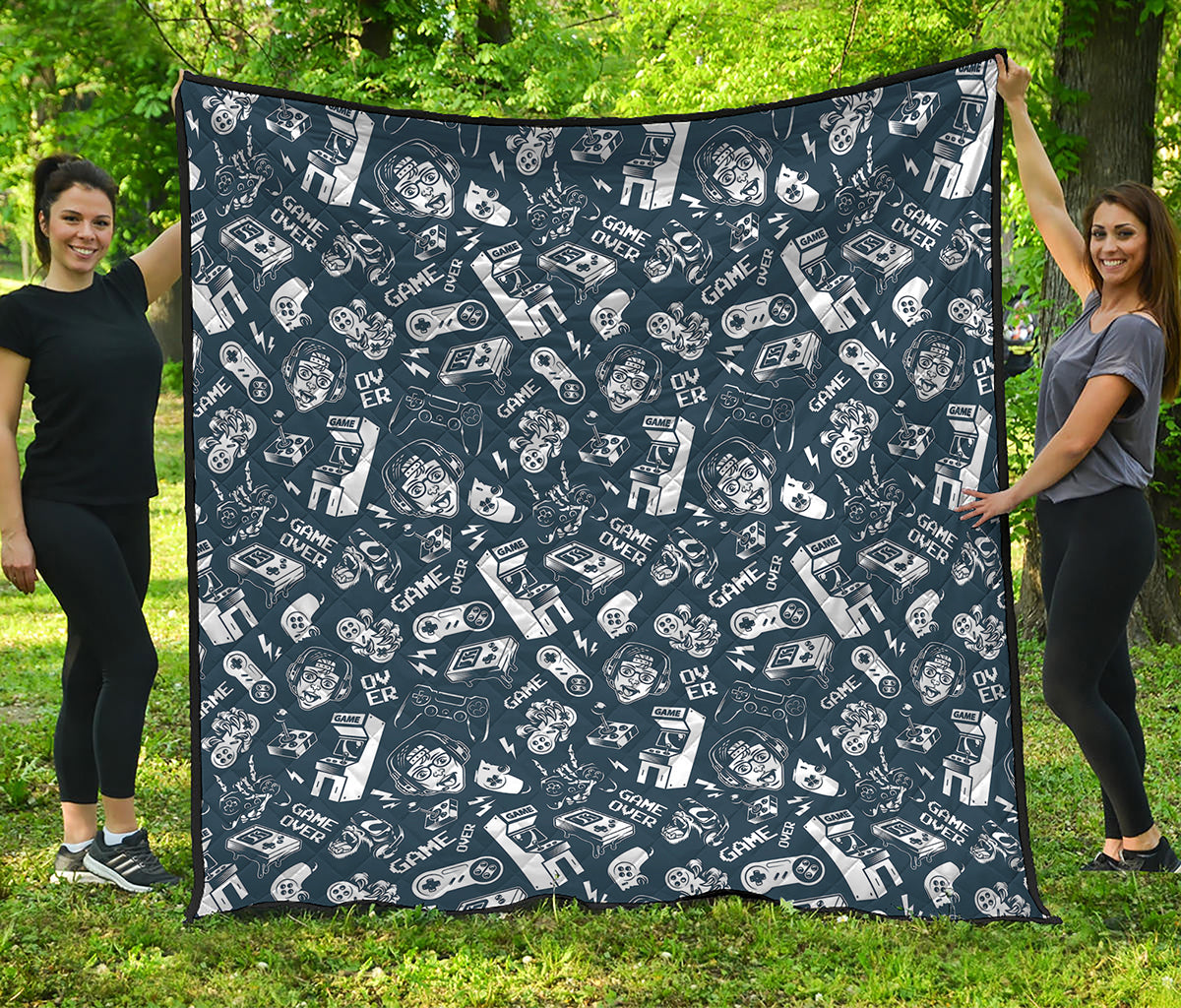 Video Game Devices Pattern Print Quilt