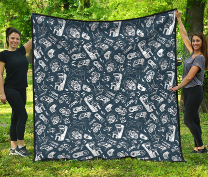 Video Game Devices Pattern Print Quilt
