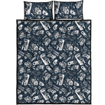 Video Game Devices Pattern Print Quilt Bed Set