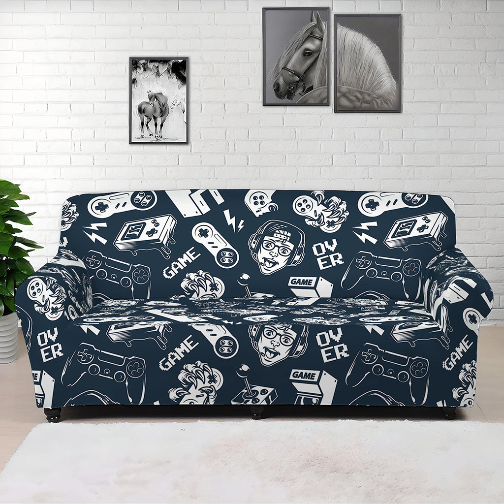 Video Game Devices Pattern Print Sofa Cover