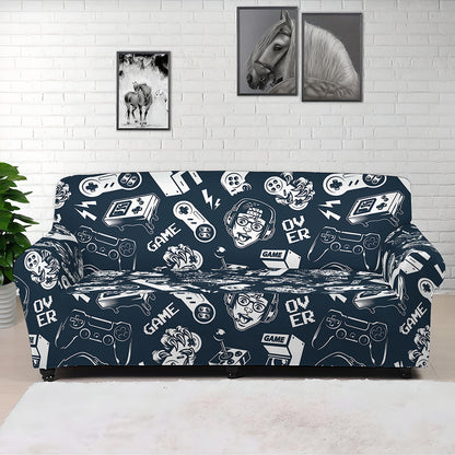 Video Game Devices Pattern Print Sofa Cover