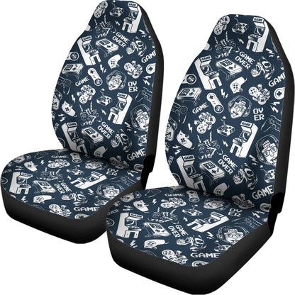 Video Game Devices Pattern Print Universal Fit Car Seat Covers