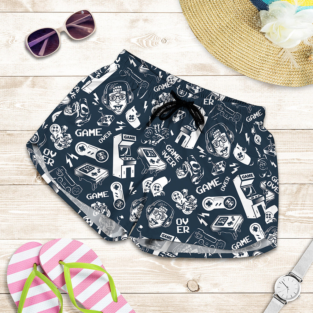 Video Game Devices Pattern Print Women's Shorts