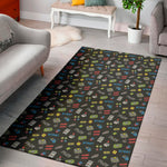 Video Game Gadgets Pattern Print Area Rug