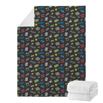 Video Game Gadgets Pattern Print Blanket