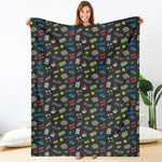 Video Game Gadgets Pattern Print Blanket