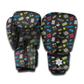 Video Game Gadgets Pattern Print Boxing Gloves